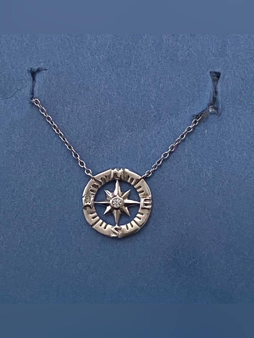 Compass Star Sterling Silver Necklace - sterling silver